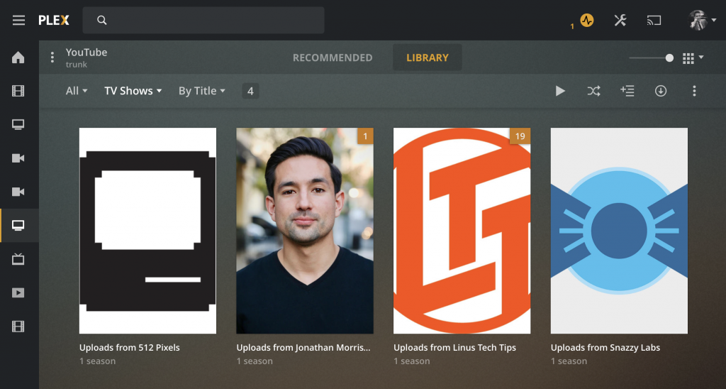 My Plex YouTube library