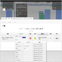 決裁機能付きウェブデータベースのサンプル。