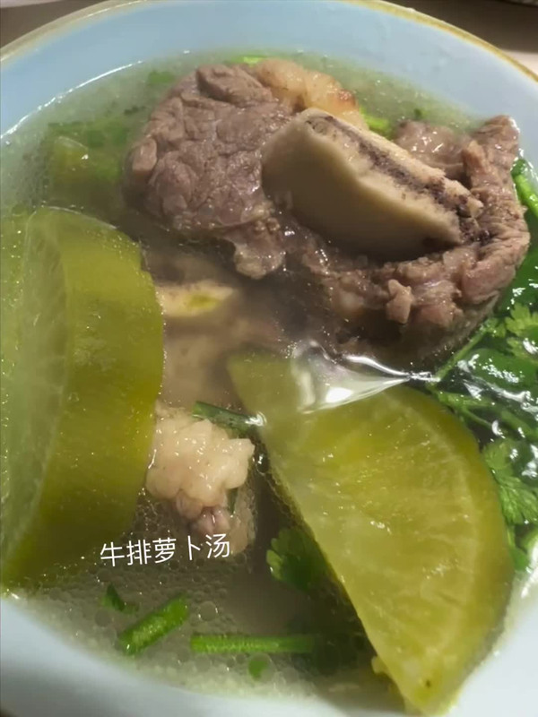 牛排萝卜汤 冬季养生 原汁原味 超级美味