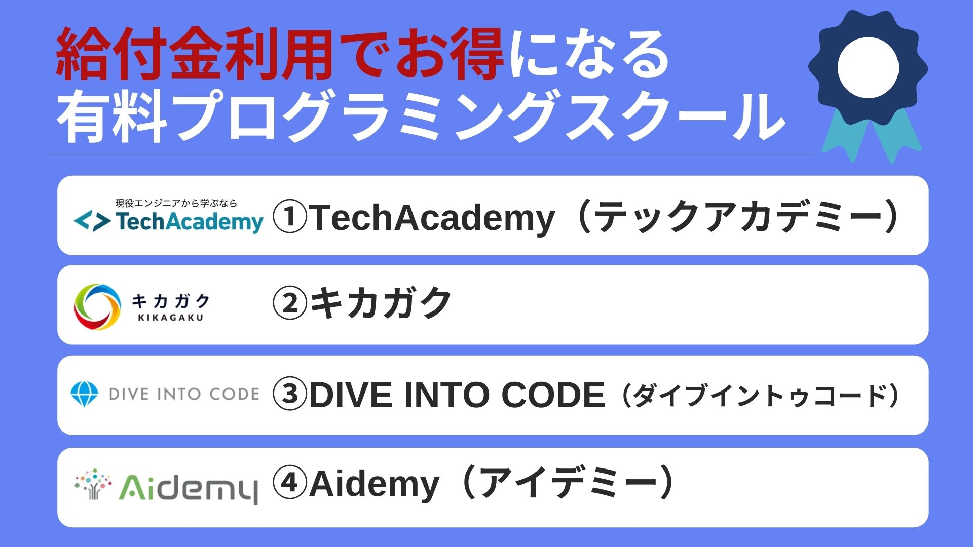 給付金利用でお得になる有料プログラミングスクールの紹介