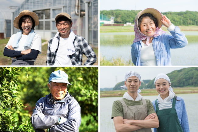 ベテラン農家と若手農家。新規就農者