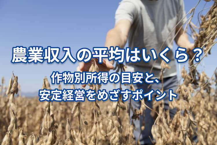 農業収入はどのくらい？ 作物別の所得目安と安定経営のポイント