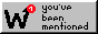 Webmentioned logo with a 1 in a red circle at the top. First text reads: you've been mentioned. It then switches to the webmention logo without notification and says Webmention Now! instead