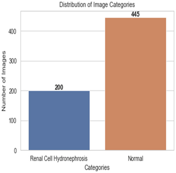 Outcome class frequency distribution in dataset.