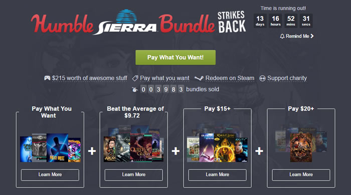 「 Humble Sierra Bundle」