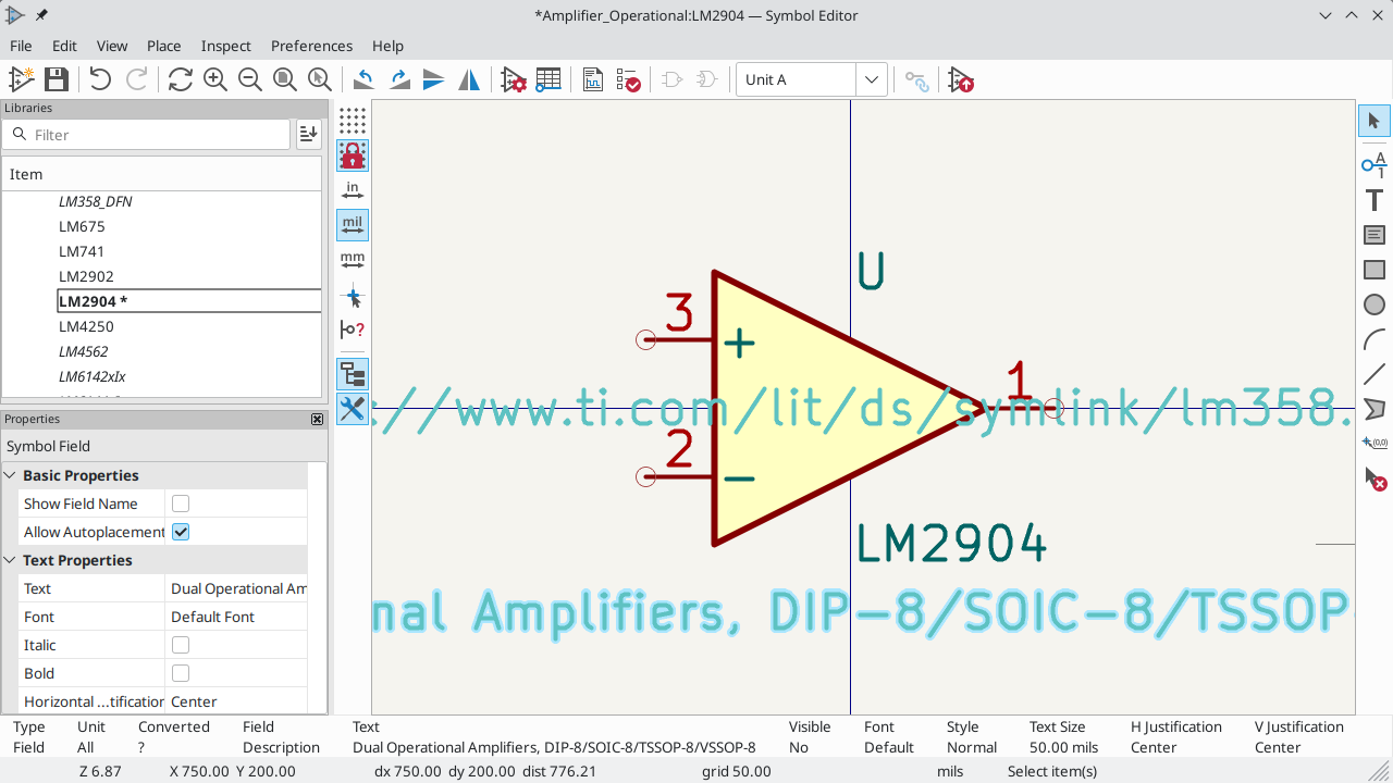 Symbol Editor main window