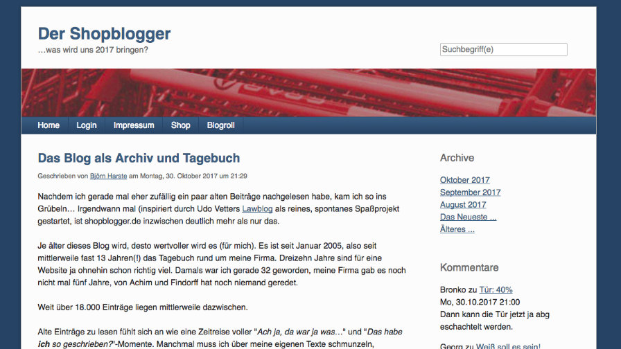 Das Blog des Shopbloggers