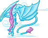 Blue and pink dragon