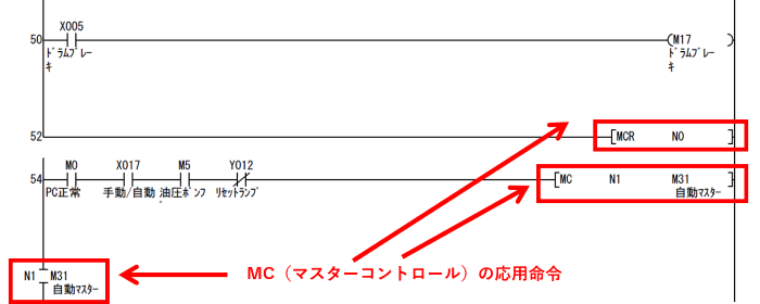 MC(マスターコントロール)の応用命令