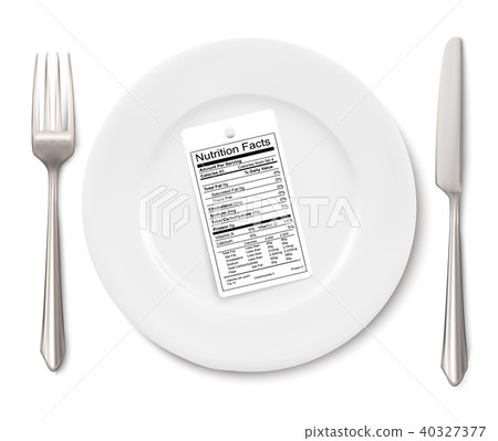 Concept of Diet. Nutrition Facts Label  40327377