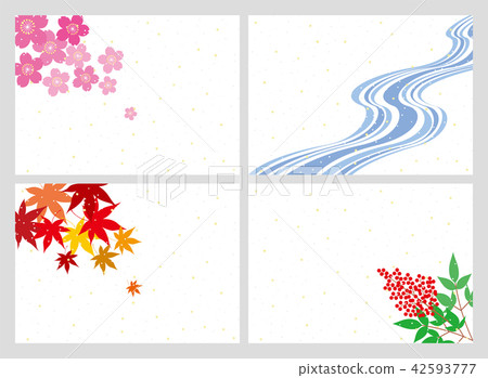 Background material of the four seasons in Japan 42593777