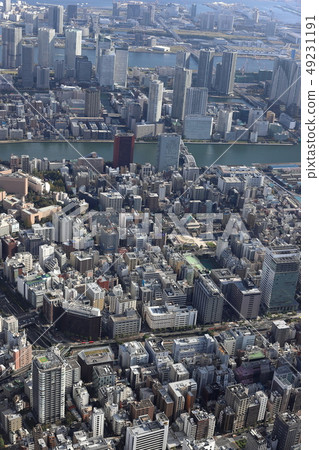 Aerial view of the direction from above Higashi Ginza 49231191