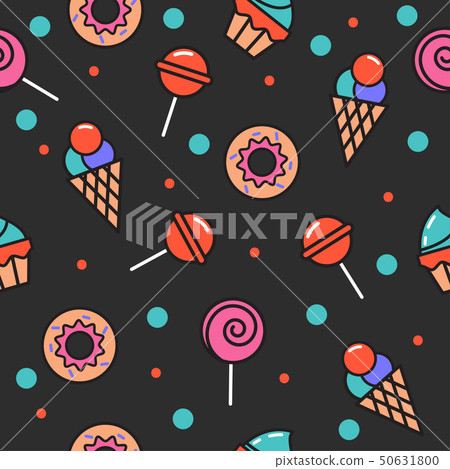 Seamless pattern of sweets 50631800