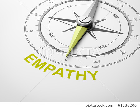 Compass on White Background, Empathy Concept 61236206