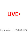 Live Stream sign. Red symbol, button of live 65166524