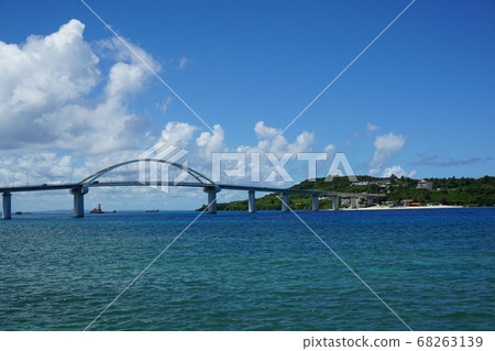 The blue sky of Okinawa Sesoko Island 68263139