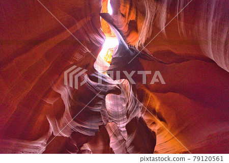 Antelope Canyon is one of the world's most famous crevice canyons. 79120561