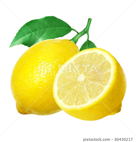 Lemon Illustration Real Set Cross Section 1 80430217