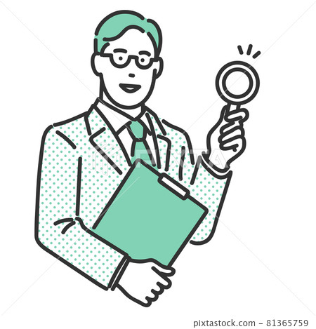 Illustration material of a consultant who analyzes data 81365759