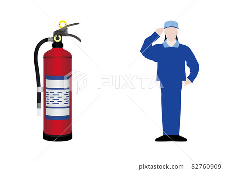 Fire extinguisher and inspector 82760909