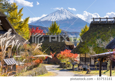 Kabuki private house and autumn of Mt. Fuji << Shooting cooperation: Saiko Iyashi no Sato Neba >> 83753181