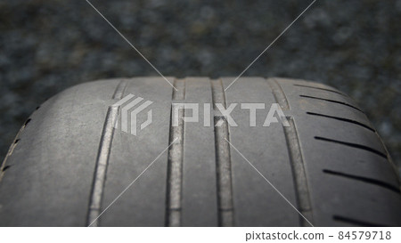 Car tire slip sign seen from the tread surface 84579718