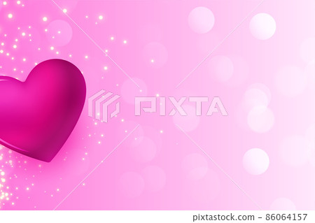 shiny pink valentines day event card design 86064157