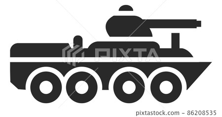 Armored military fighting car. Combat weapon vehicle 86208535