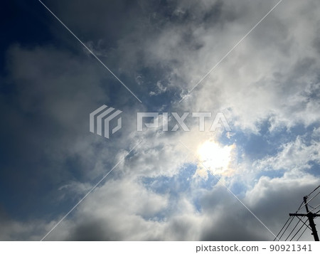 Sky and telephone pole 90921341