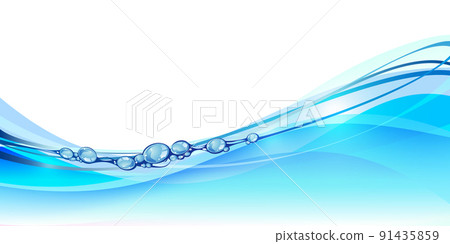 Water and wave water surface image, background vector illustration wallpaper material 91435859