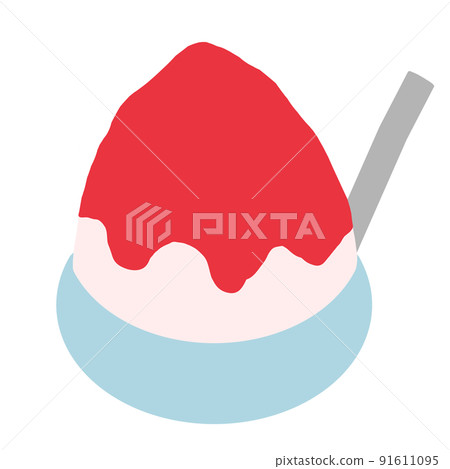 Illustration of shaved ice 91611095