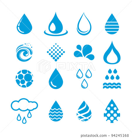 Vector set of water drop icons 94245168