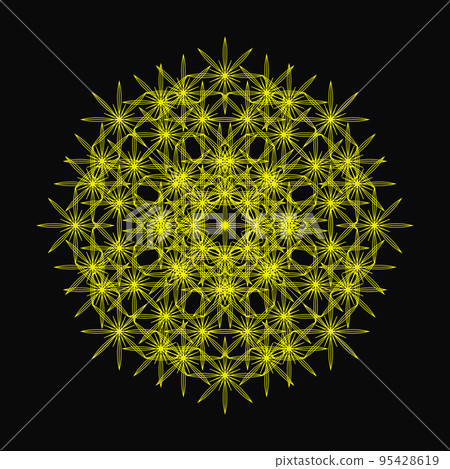 geometric pattern fractal sacred geometry colorful icon profile picture 95428619