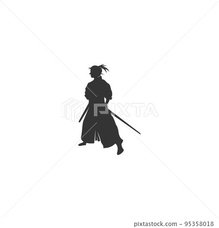 Ronin icon design logo illustration 95358018