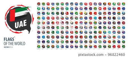 A set of vector icons with flags of countries 96822460