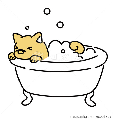 Dog taking a bath 96001395