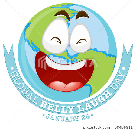 Global belly laugh day logo banner 98496811