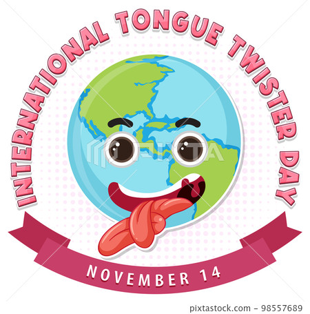 International tongue twister day logo design 98557689