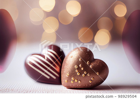 Image material: Heart-shaped chocolate image 98929504