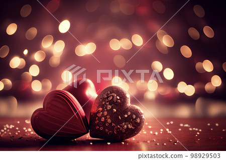 Image material: Heart-shaped chocolate image 98929503