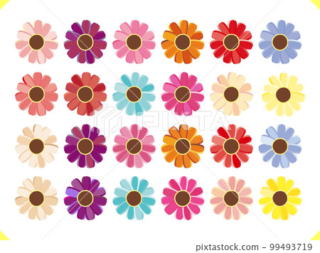 Flower illustration material_Gerbera flower core brown 99493719