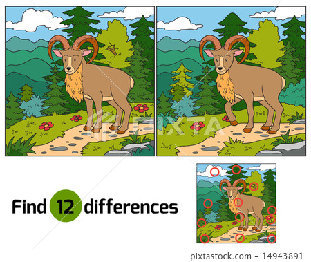 Find differences (Urial, wild sheep) 14943891