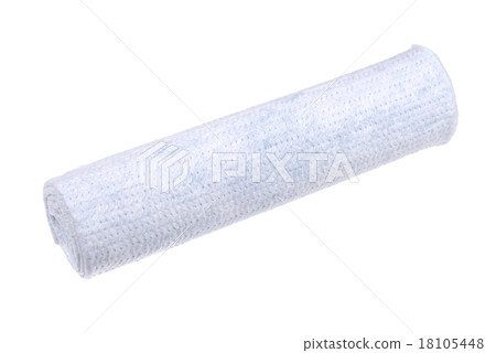 close-up photo of rolled up white fabric 18105448