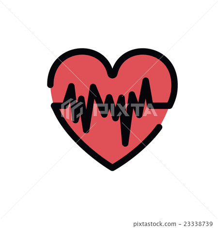 heartbeat symbol isolated icon design 23338739