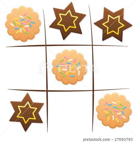 Christmas Game Fun Cookies Tic Tac Toe 27093793