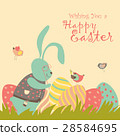 Bunny and easter egg 28584695