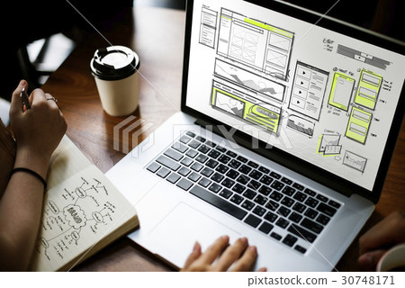 Website development layout sketch drawing 30748171