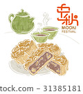 Mid-Autumn Festival Moon Cake Tea Moon 31385181