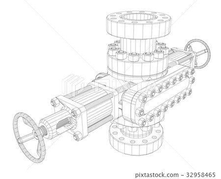 Blowout preventer. Wire frame style 32958465