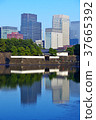 Sakurada moat and buildings in Marunouchi 37665392